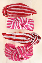 Load image into Gallery viewer, Sequin Striped Top Knotted Embellished Headband