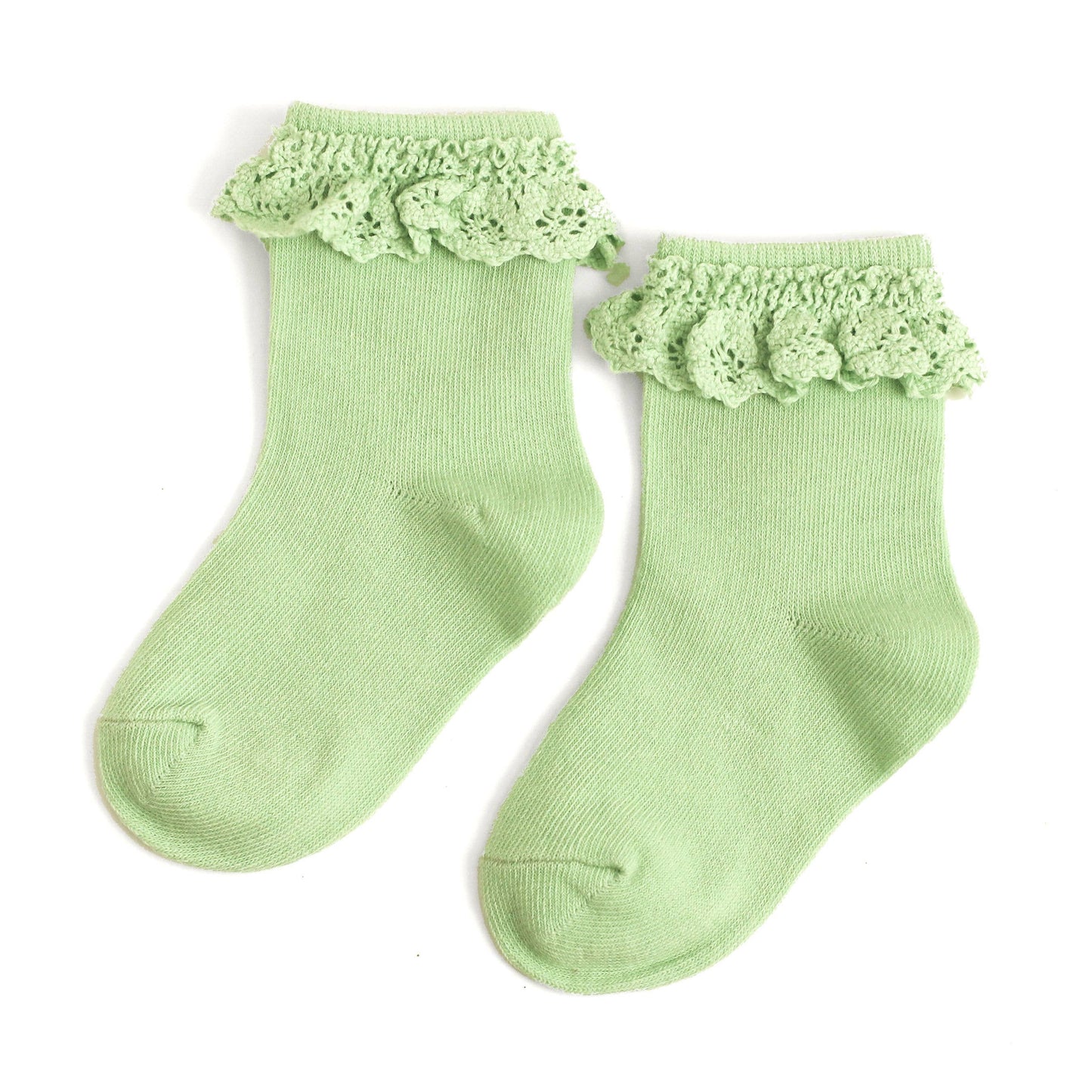 Pistachio Lace Midi Sock