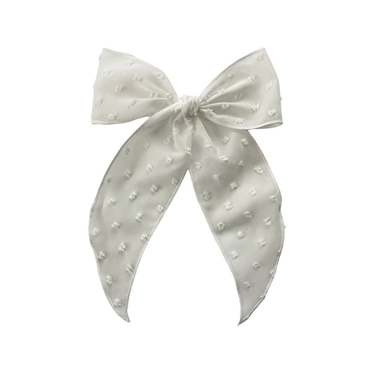 WHITE CLIP DOT // FAY BOW