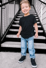 Load image into Gallery viewer, Relaxed Fit Distressed Denim // Little Bipsy