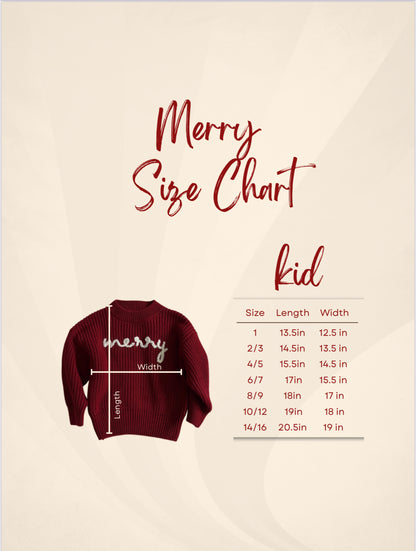 Merry embroidered sweater PREORDER