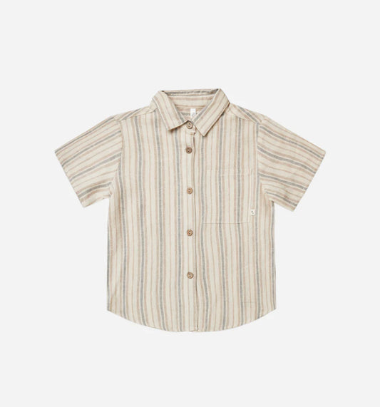 short sleeve shirt || rustic stripe