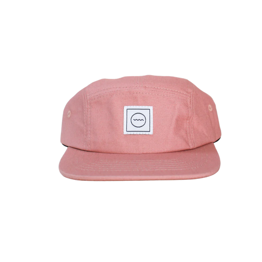 Cotton Five-Panel Hat in Blush