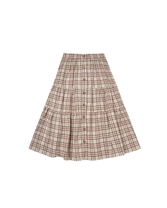 JOELLE SKIRT || MOCHA PLAID