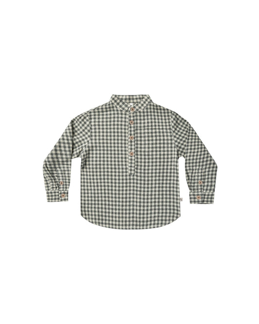 MASON SHIRT || MARINE GINGHAM